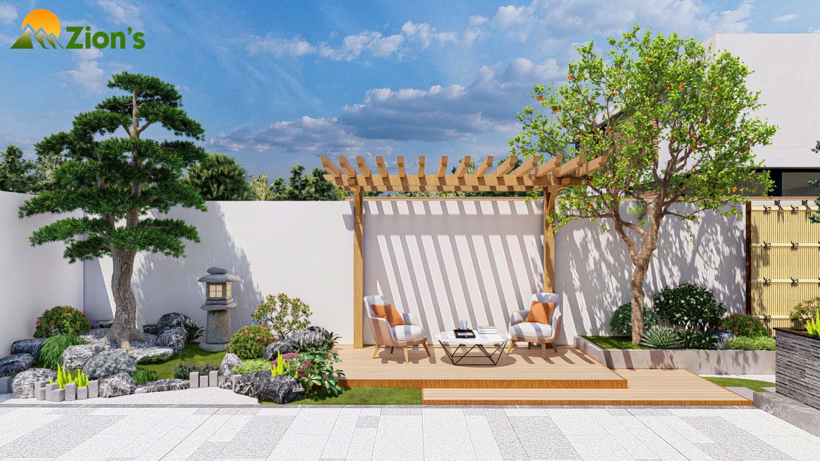 Thiết kế thi công sân vườn Tây Ninh - Zion's